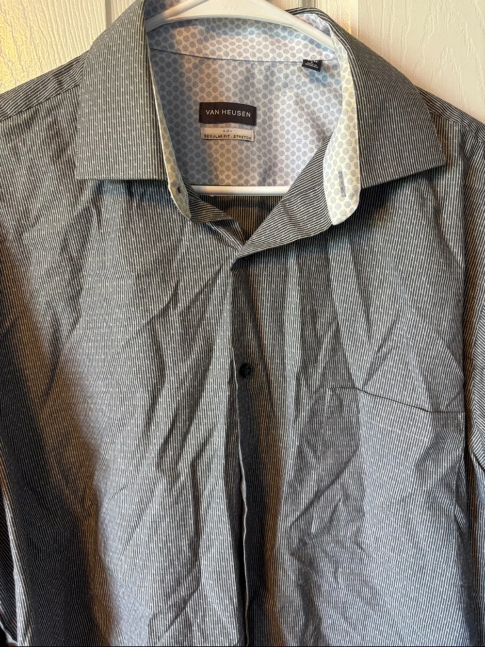 Van Heusen Charcoal Microdot Stretch Dress Shirt